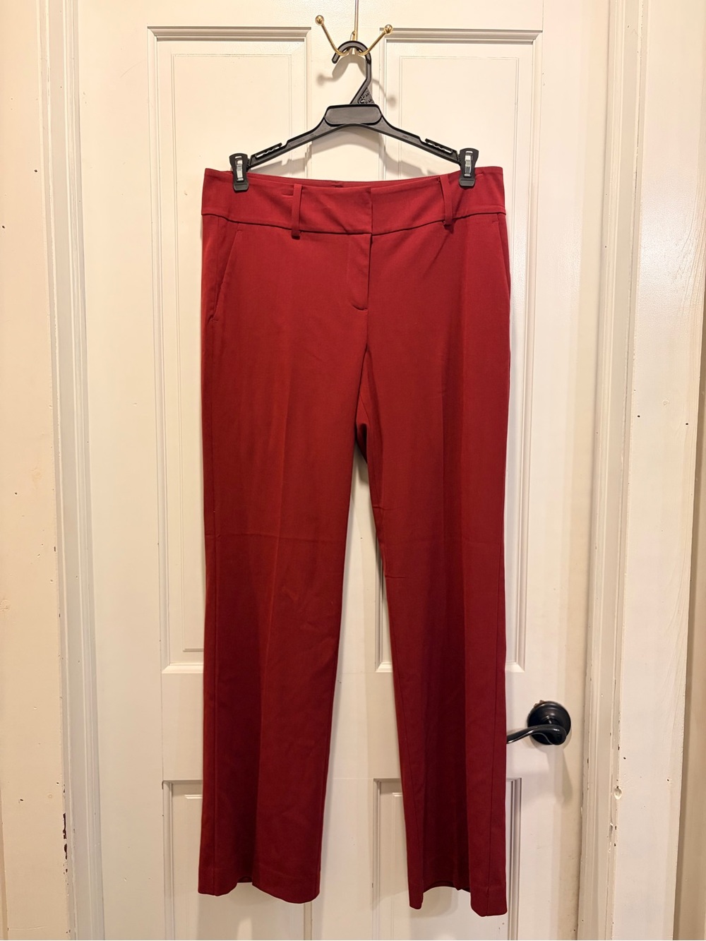 Ann Taylor Factory Crimson Straight-Leg Dress Pants